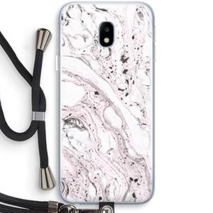 CaseCompany Mengelmoes: Samsung Galaxy J3 (2017) Transparant Hoesje met koord