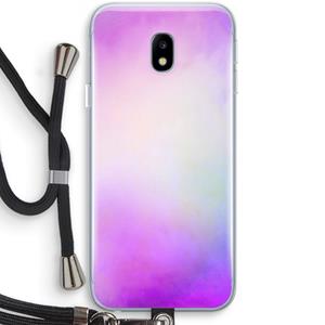 CaseCompany Clouds pastel: Samsung Galaxy J3 (2017) Transparant Hoesje met koord