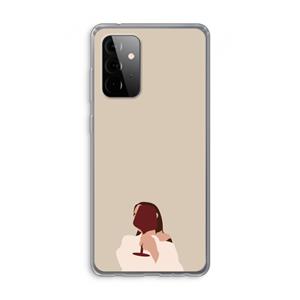 CaseCompany I drink wine: Samsung Galaxy A72 Transparant Hoesje