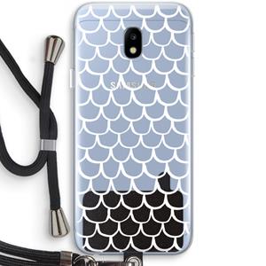 CaseCompany Dakpannetjes: Samsung Galaxy J3 (2017) Transparant Hoesje met koord
