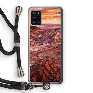 CaseCompany Mars: Samsung Galaxy A31 Transparant Hoesje met koord