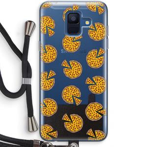 CaseCompany You Had Me At Pizza: Samsung Galaxy A6 (2018) Transparant Hoesje met koord