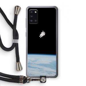 CaseCompany Alone in Space: Samsung Galaxy A31 Transparant Hoesje met koord