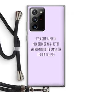 CaseCompany Tequila: Samsung Galaxy Note 20 Ultra / Note 20 Ultra 5G Transparant Hoesje met koord