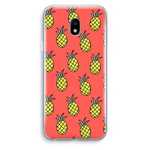 CaseCompany Ananas: Samsung Galaxy J3 (2017) Transparant Hoesje