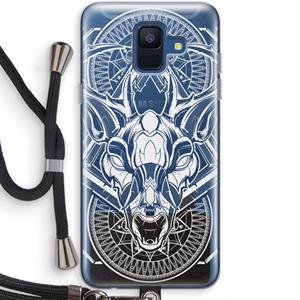 CaseCompany Oh Deer: Samsung Galaxy A6 (2018) Transparant Hoesje met koord