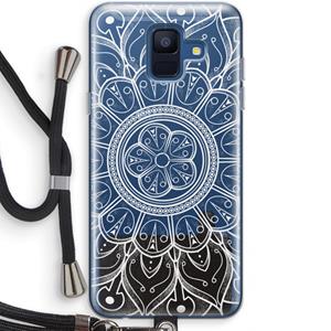 CaseCompany Roses Are Red: Samsung Galaxy A6 (2018) Transparant Hoesje met koord