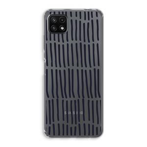 CaseCompany Moroccan stripes: Samsung Galaxy A22 5G Transparant Hoesje