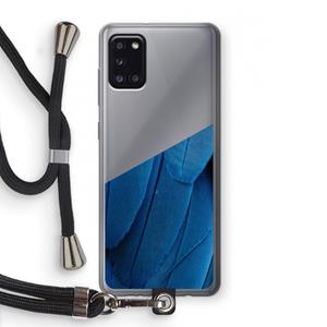 CaseCompany Pauw: Samsung Galaxy A31 Transparant Hoesje met koord