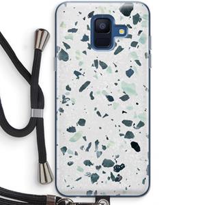 CaseCompany Terrazzo N°2: Samsung Galaxy A6 (2018) Transparant Hoesje met koord