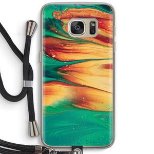 CaseCompany Green Inferno: Samsung Galaxy S7 Transparant Hoesje met koord