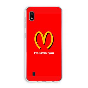 CaseCompany I'm lovin' you: Samsung Galaxy A10 Transparant Hoesje