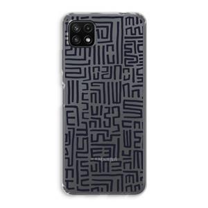 CaseCompany Moroccan Print: Samsung Galaxy A22 5G Transparant Hoesje