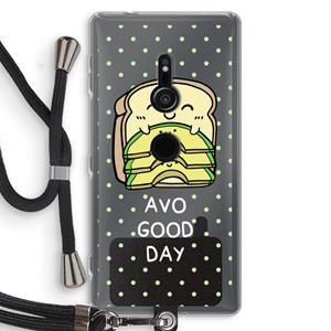 CaseCompany Avo Good Day: Sony Xperia XZ2 Transparant Hoesje met koord