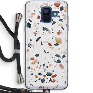 CaseCompany Terrazzo N°4: Samsung Galaxy A6 (2018) Transparant Hoesje met koord