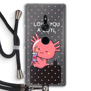 CaseCompany Love You A Lotl: Sony Xperia XZ2 Transparant Hoesje met koord