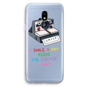 CaseCompany Smile: Samsung Galaxy J3 (2017) Transparant Hoesje