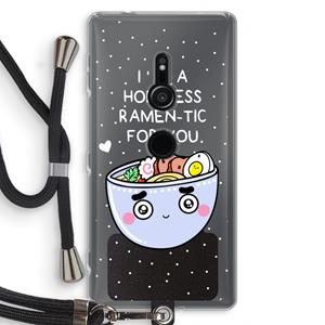 CaseCompany I'm A Hopeless Ramen-Tic For You: Sony Xperia XZ2 Transparant Hoesje met koord