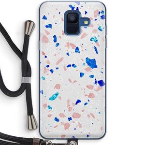 CaseCompany Terrazzo N°6: Samsung Galaxy A6 (2018) Transparant Hoesje met koord