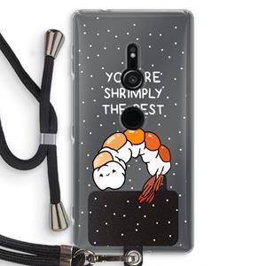 CaseCompany You're Shrimply The Best: Sony Xperia XZ2 Transparant Hoesje met koord