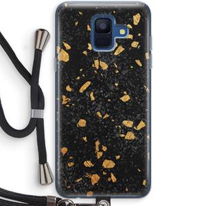 CaseCompany Terrazzo N°7: Samsung Galaxy A6 (2018) Transparant Hoesje met koord