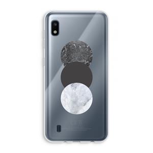 CaseCompany Marmeren cirkels: Samsung Galaxy A10 Transparant Hoesje