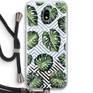 CaseCompany Geometrische jungle: Samsung Galaxy J3 (2017) Transparant Hoesje met koord