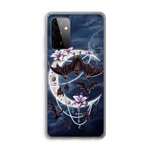 CaseCompany Vleermuizen Maan: Samsung Galaxy A72 Transparant Hoesje