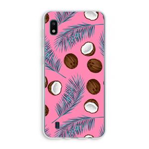 CaseCompany Kokosnoot roze: Samsung Galaxy A10 Transparant Hoesje