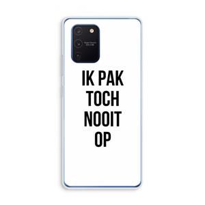 CaseCompany Ik pak nooit op: Samsung Galaxy Note 10 Lite Transparant Hoesje