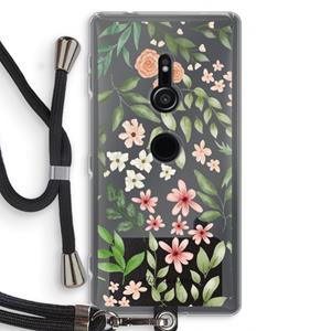 CaseCompany Botanical sweet flower heaven: Sony Xperia XZ2 Transparant Hoesje met koord