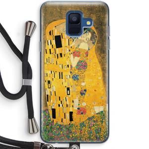CaseCompany Der Kuss: Samsung Galaxy A6 (2018) Transparant Hoesje met koord