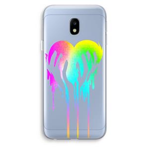 CaseCompany Hold My Heart: Samsung Galaxy J3 (2017) Transparant Hoesje
