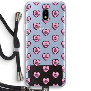 CaseCompany GIRL POWER: Samsung Galaxy J3 (2017) Transparant Hoesje met koord