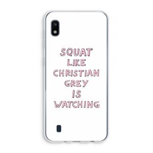 CaseCompany Christian Grey: Samsung Galaxy A10 Transparant Hoesje