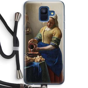 CaseCompany The Milkmaid: Samsung Galaxy A6 (2018) Transparant Hoesje met koord