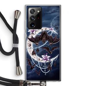 CaseCompany Vleermuizen Maan: Samsung Galaxy Note 20 Ultra / Note 20 Ultra 5G Transparant Hoesje met koord