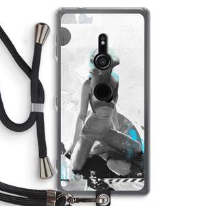 CaseCompany I will not feel a thing: Sony Xperia XZ2 Transparant Hoesje met koord