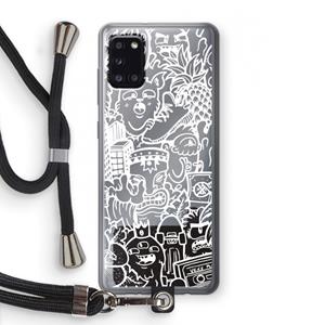CaseCompany Vexx Mixtape #2: Samsung Galaxy A31 Transparant Hoesje met koord