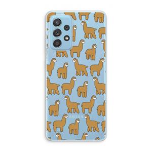 CaseCompany Alpacas: Samsung Galaxy A73 Transparant Hoesje