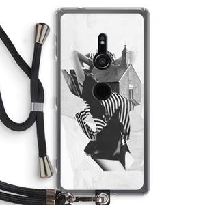 CaseCompany House: Sony Xperia XZ2 Transparant Hoesje met koord