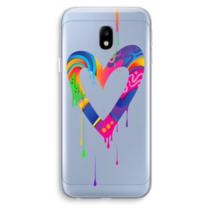 CaseCompany Melts My Heart: Samsung Galaxy J3 (2017) Transparant Hoesje