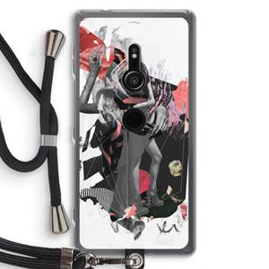 CaseCompany Dissimulation du réel: Sony Xperia XZ2 Transparant Hoesje met koord