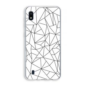 CaseCompany Geometrische lijnen zwart: Samsung Galaxy A10 Transparant Hoesje