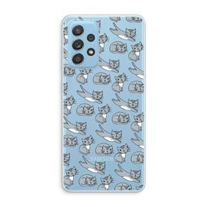 CaseCompany Poezen: Samsung Galaxy A73 Transparant Hoesje