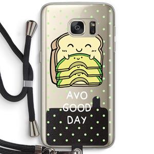 CaseCompany Avo Good Day: Samsung Galaxy S7 Transparant Hoesje met koord