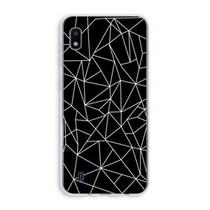 CaseCompany Geometrische lijnen wit: Samsung Galaxy A10 Transparant Hoesje