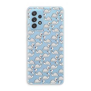 CaseCompany Zwanen: Samsung Galaxy A73 Transparant Hoesje