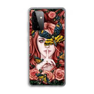 CaseCompany Lady Moth: Samsung Galaxy A72 Transparant Hoesje