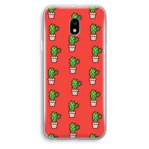 CaseCompany Mini cactus: Samsung Galaxy J3 (2017) Transparant Hoesje